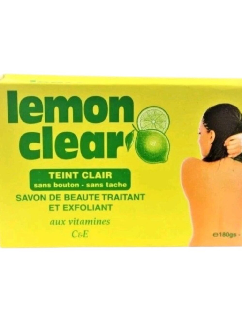 Lemon Clear Treating & Exfoliating Beauty Soap With Vitamins C & E 180g Bar